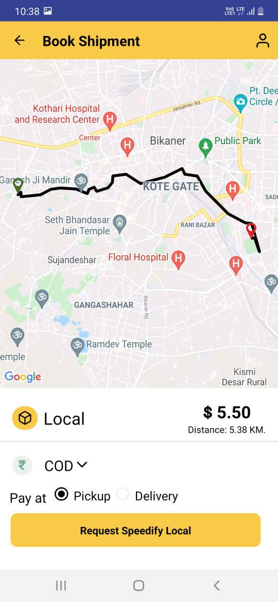 screenshot of Last Mile Delivery Software